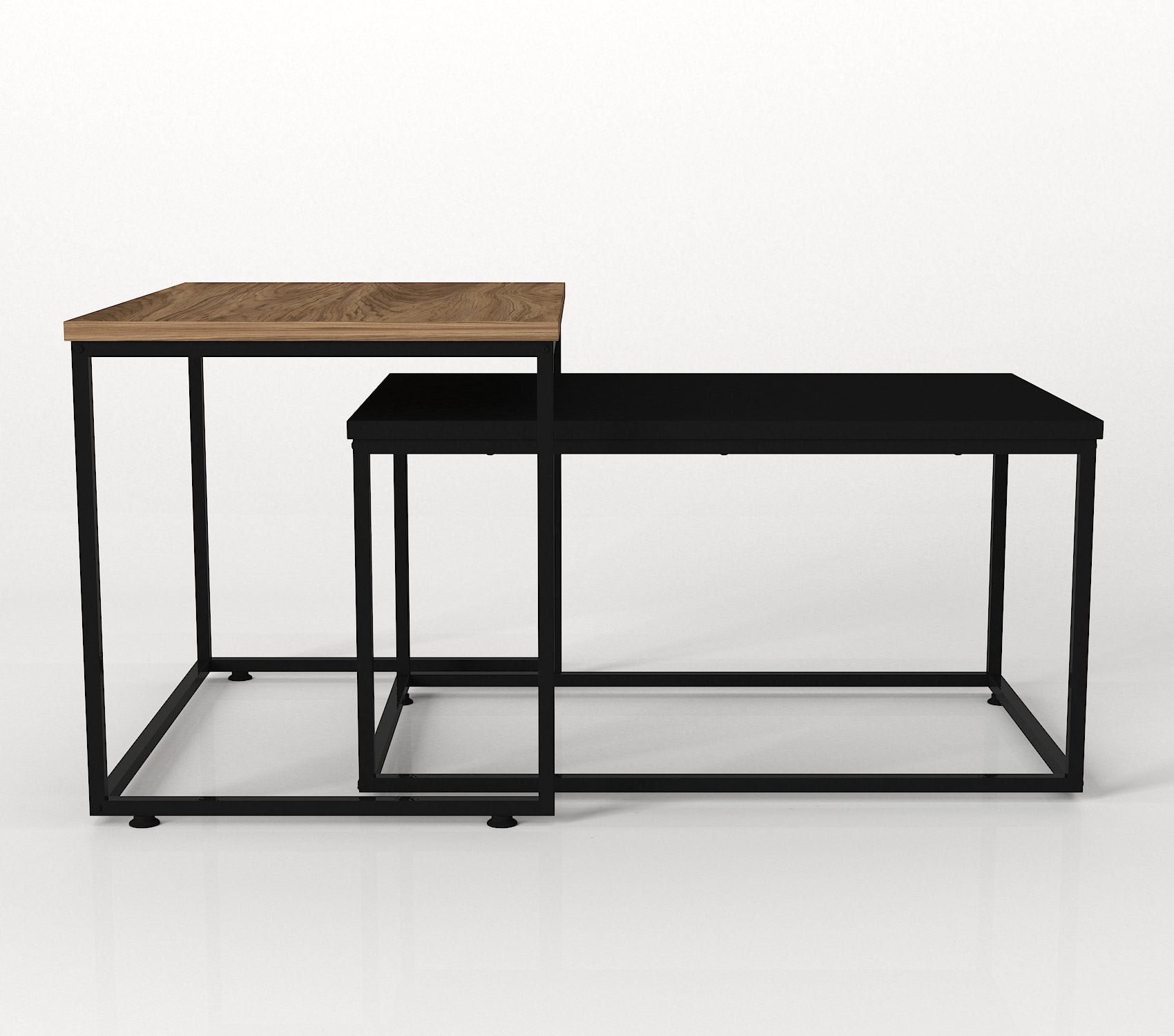 Tables basses LEKA-noyer et noir-