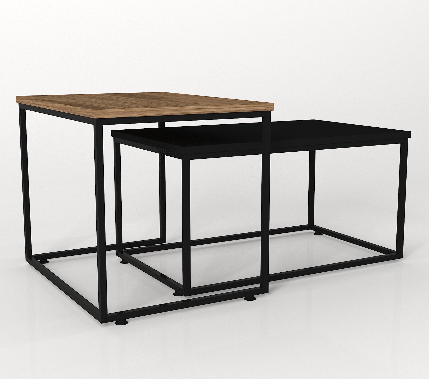 Tables basses LEKA-noyer et noir-