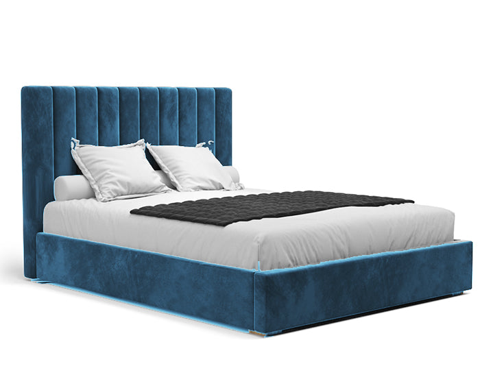 Pack Ocean & Élégance – Lit + Matelas + 2 Tables de Chevet + Tableau Offert