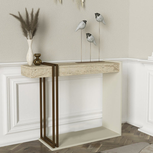 Console DESCA-effet marbre- 90cm