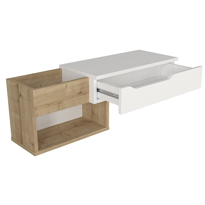 Console panto-blanc & bois- 90cm