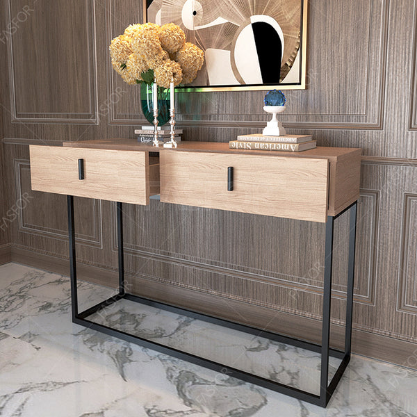 Teodora console -chêne et Fer- 120cm