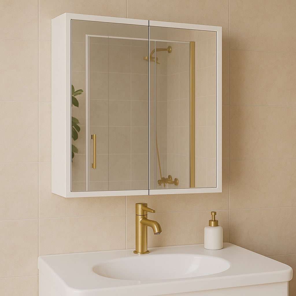 Meuble miroir de salle de bain avec rangements -KAYLA-