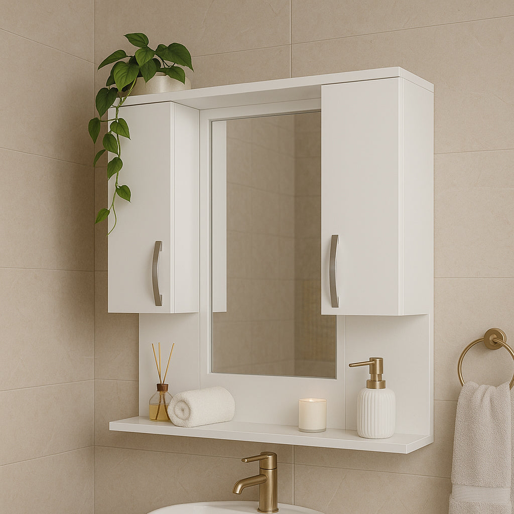 Meuble miroir de salle de bain avec rangements -TIGER-