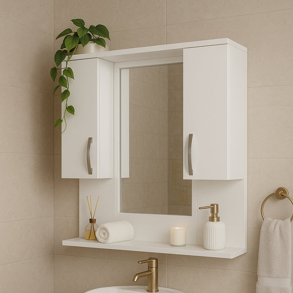 Meuble miroir de salle de bain avec rangements -TIGER-