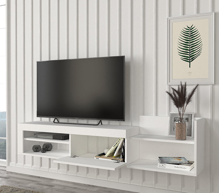Meuble tv  TRELLA -chêne te blanc- 180cm