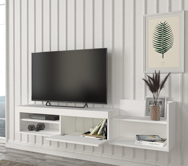 Meuble tv  TRELLA -chêne te blanc- 180cm