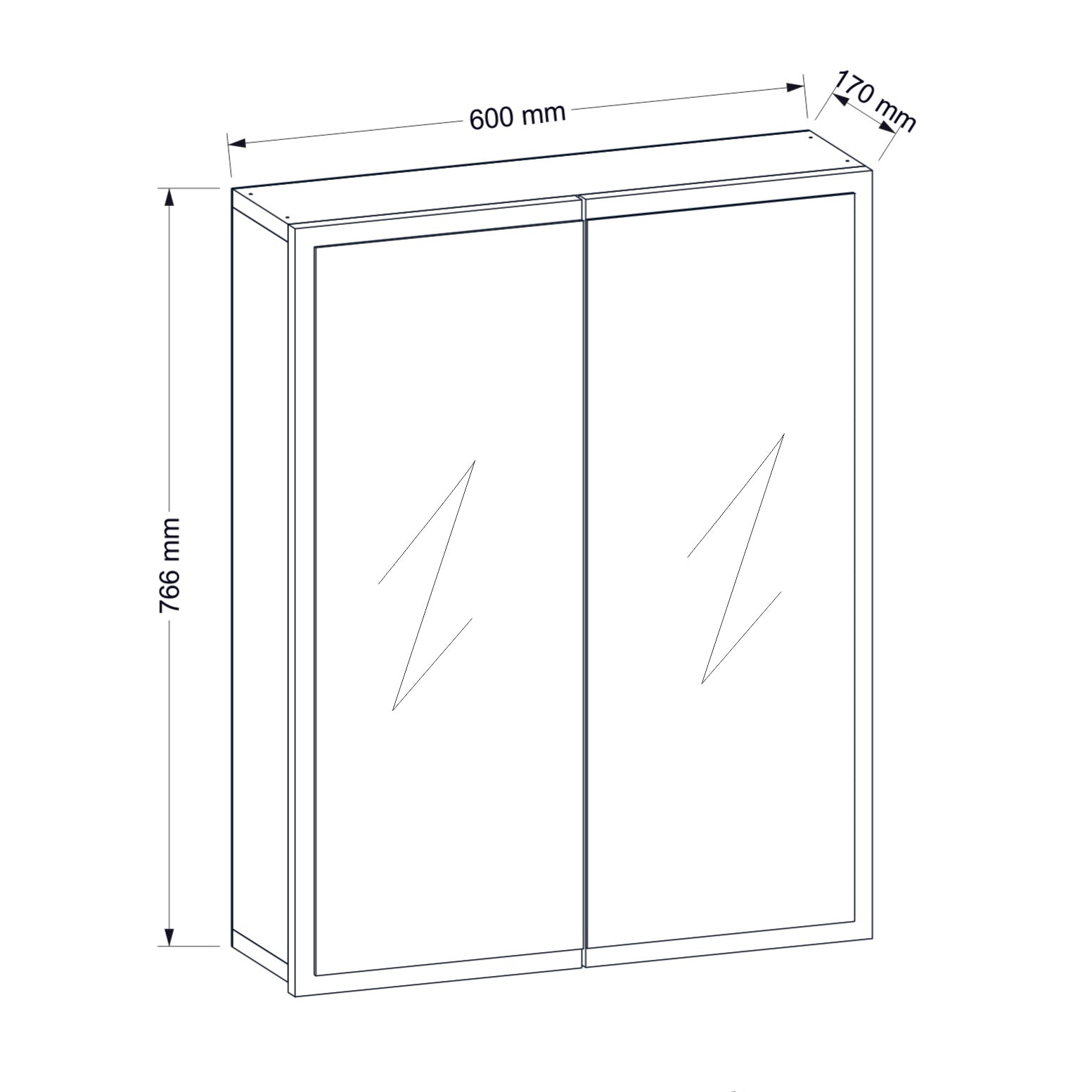 Meuble miroir de salle de bain avec rangements -KAYLA-