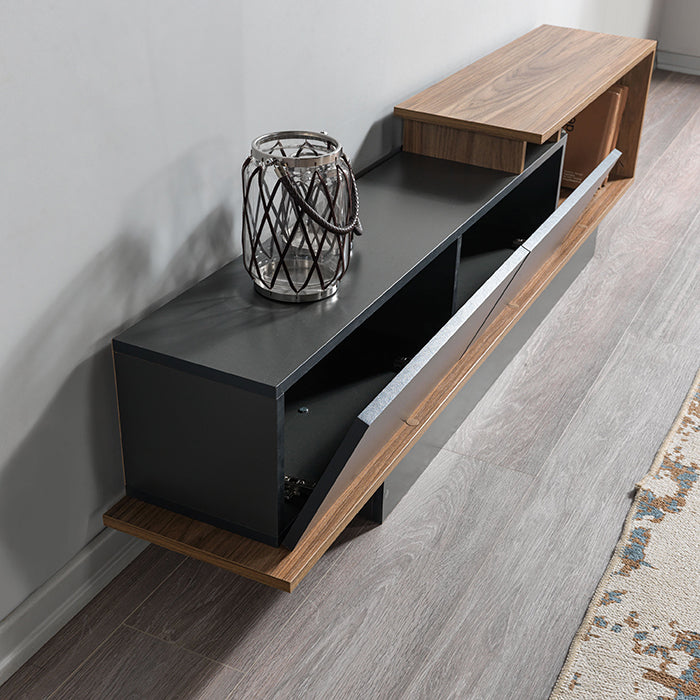 Meuble TV ASOS-antracite et chêne- 180cm