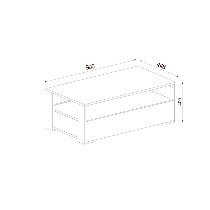 Table basse BALINA -blanc- 90cm