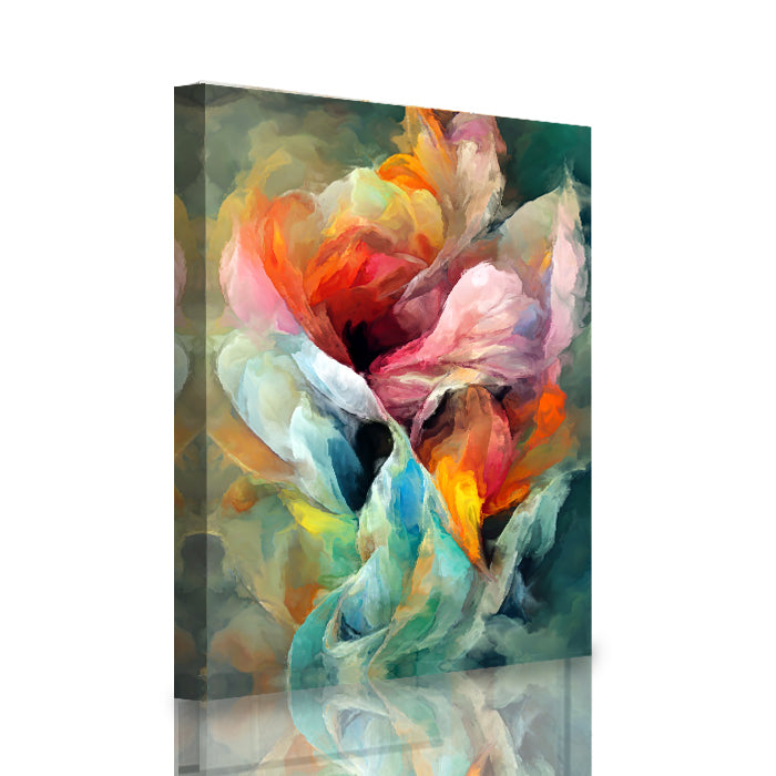 Pack meuble d'entrée+tableau décoratif -blanc & bois- 90cm