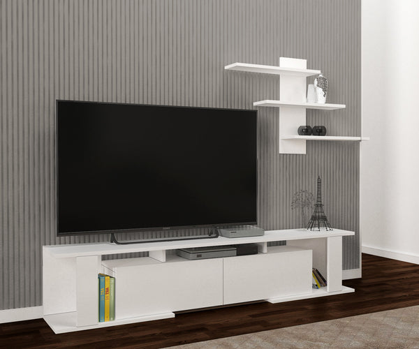 Meuble TV GAME -bois blanc- 180cm