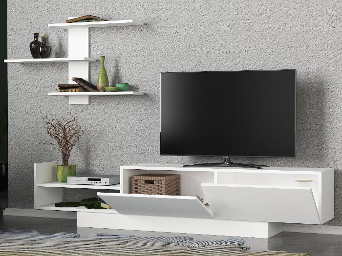 Meubel TV EGEMEN -bois blanc- 180cm