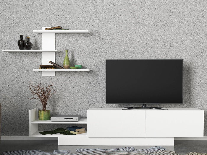 Meubel TV EGEMEN -bois blanc- 180cm