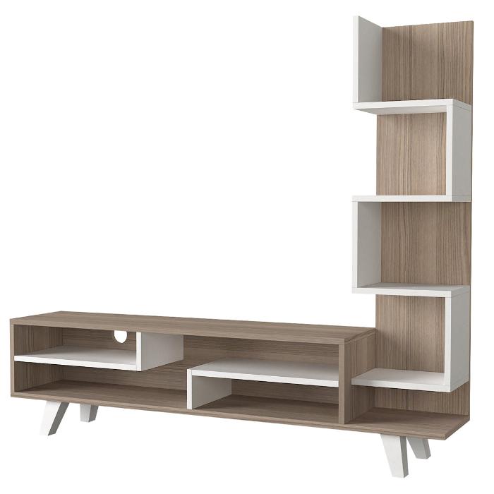 Meuble TV -ISABEL- cordoba et blanc 149cm